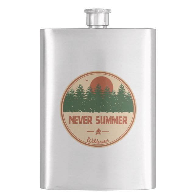 Never Summer Wilderness Colorado Flask (Front)