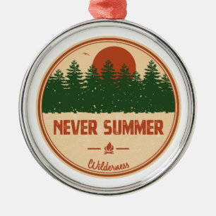 Never Summer Wilderness Colorado Metal Ornament
