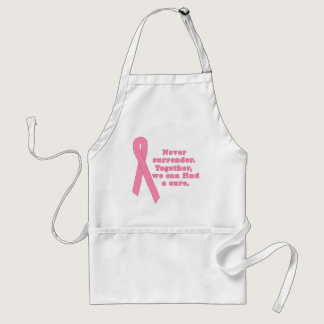 Never Surrender! We CAN find a cure Adult Apron