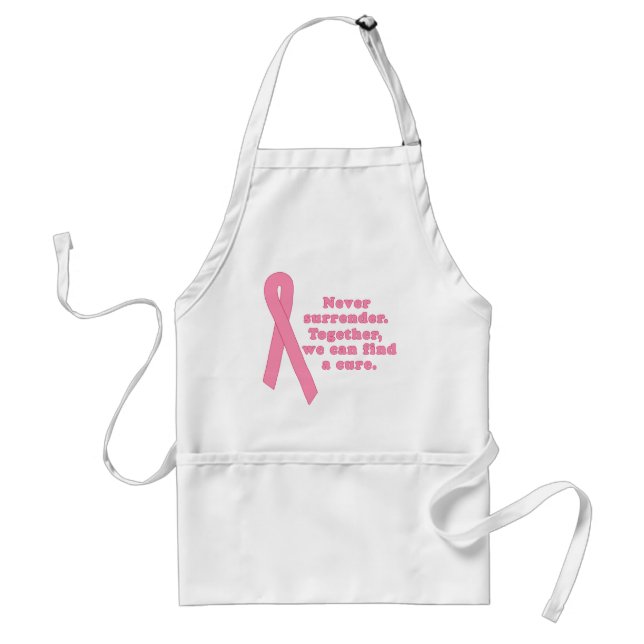 Never Surrender! We CAN find a cure Adult Apron (Front)