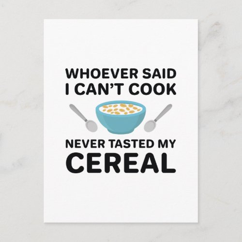 Never Tasted My Cereal Postcard