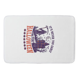 Never Too Early Halloween Grim Reaper Haunted Hous Bath Mat