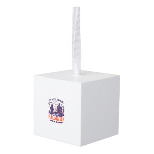 Never Too Early Halloween Grim Reaper Haunted Hous Cube Ornament