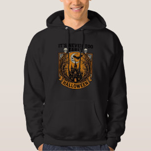 Never Too Early Halloween Haunted House Moon Bat_1 Hoodie