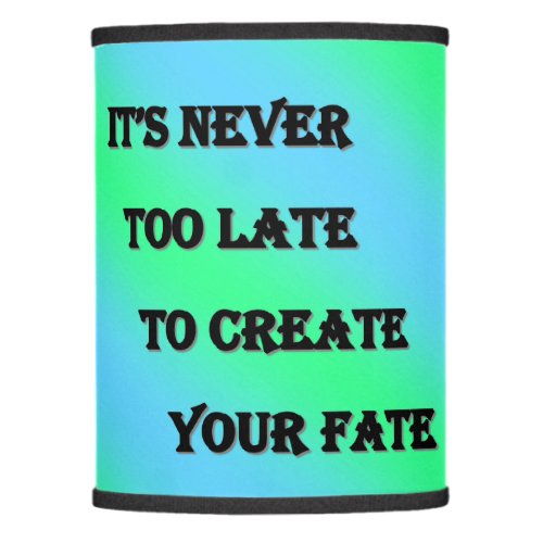 Never Too Late Green Striped Lamp Shade