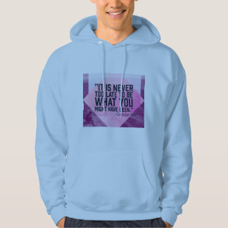 "Never Too Late" Inspirational Men's  Hoodie