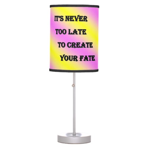 Never Too Late Pink Striped Lamp