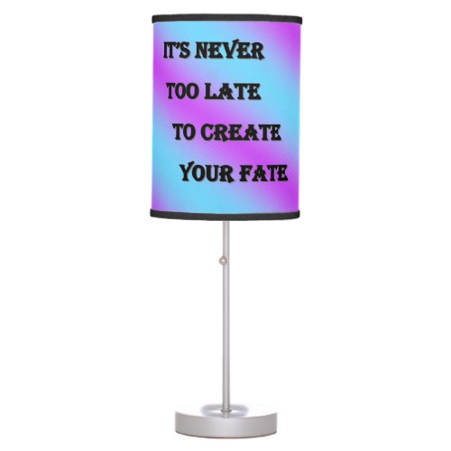 Never Too Late Purple and Blue Stripe Lamp