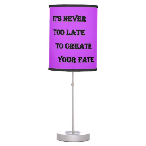 Never Too Late Purple Lamp