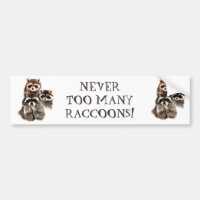 NEVER TOO MANY RACCOONS FUNNY ANIMAL QUOTE