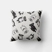 Never Too Many Schnauzers Poster Throw Pillow (Back)