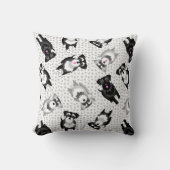 Never Too Many Schnauzers Poster Throw Pillow (Front)