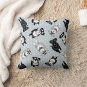 Never Too Many Schnauzers Poster Throw Pillow (Blanket)
