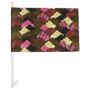 Never Too Much Chocolate - Valentines Day Candy Car Flag