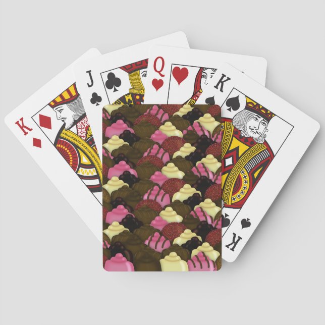 Never Too Much Chocolate - Valentines Day Candy Poker Cards (Back)