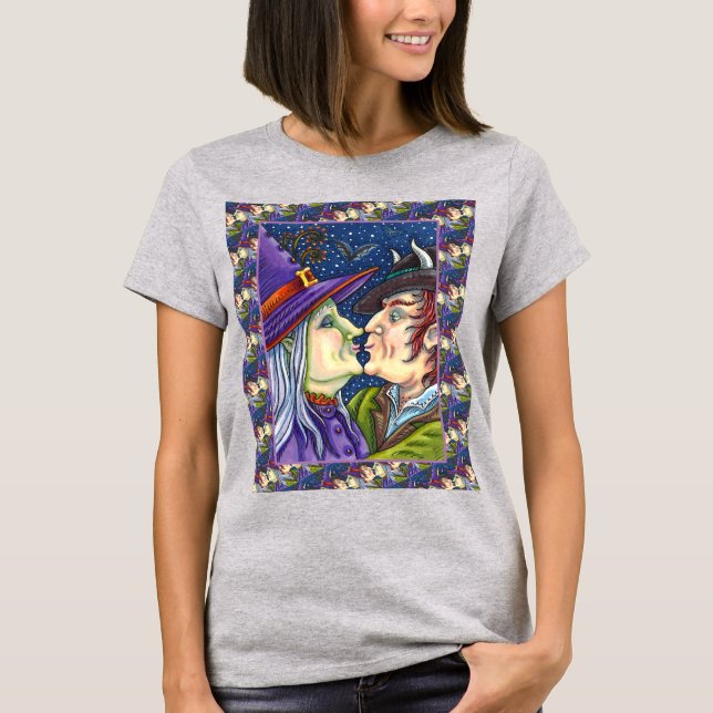 NEVER TOO OLD FOR ROMANCE, WITCH & WARLOCK IN LOVE T-Shirt (Front)
