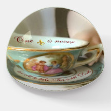 Never Too Old for Tea with Dolls Paperweight