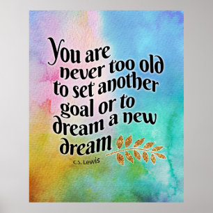 Never too old to dream poster