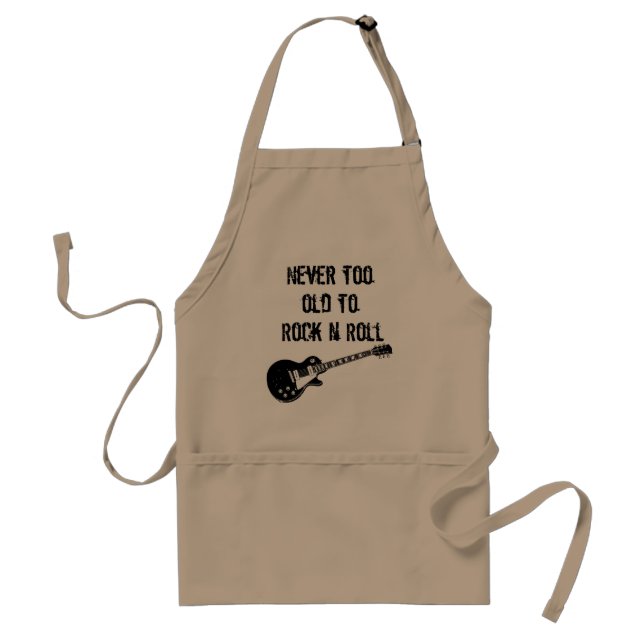 Never Too Old To Rock N Roll Adult Apron (Front)