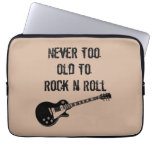Never Too Old To Rock N Roll Music Laptop Sleeve at Zazzle