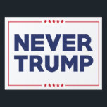 Never Trump 2016 Sign<br><div class="desc">Never Trump 2016</div>