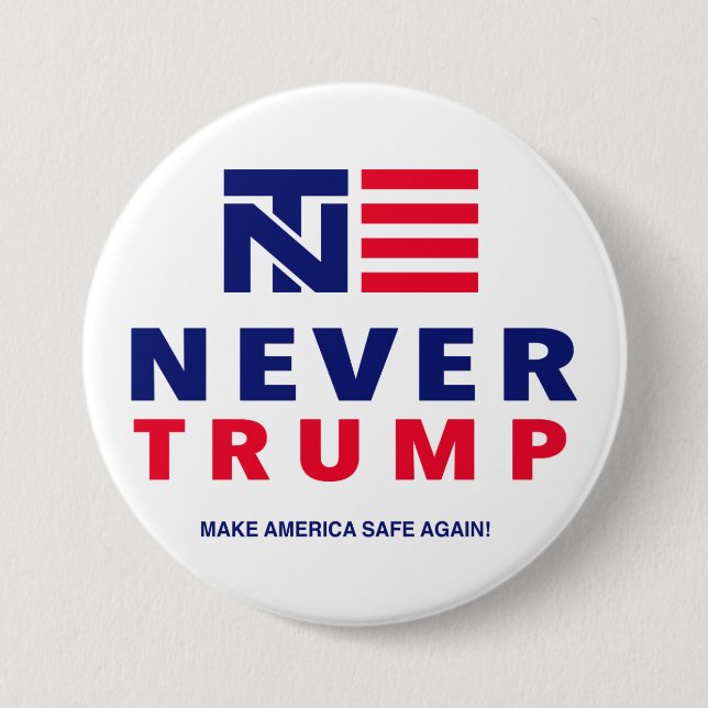 "NEVER TRUMP" 3-inch Button (Front)