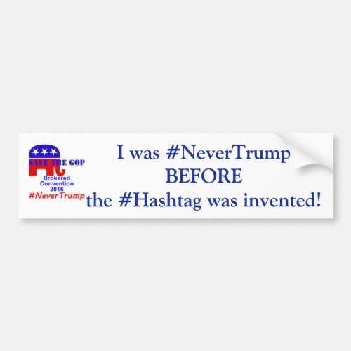  Never Trump Bumper Sticker