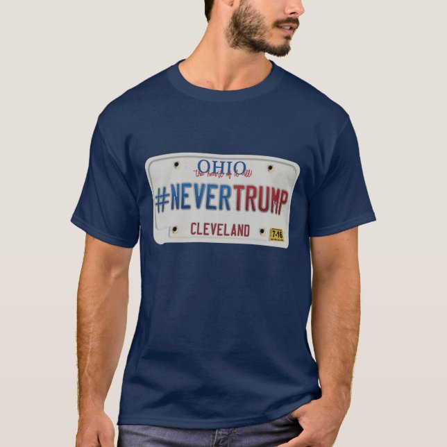 Never Trump - Cleveland, OH (MEN'S VERSION) T-Shirt (Front)