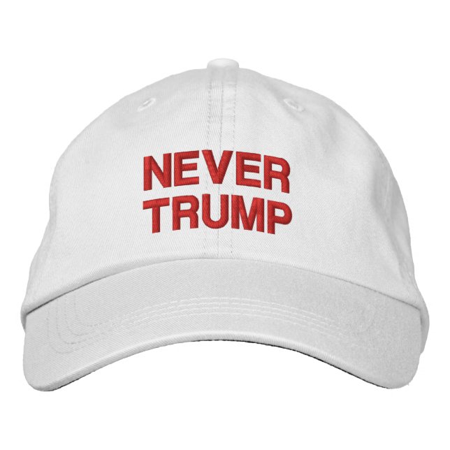 NEVER TRUMP EMBROIDERED BASEBALL HAT (Front)