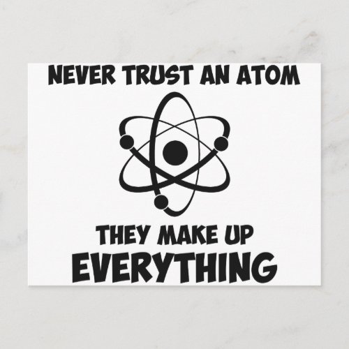 Never Trust An Atom Postcard