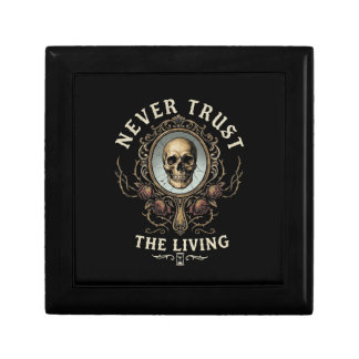 Never Trust the Living Spooky Gothic Retro Gift Box