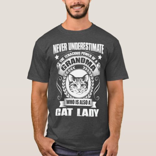 Never Underestimate A Cat Lady Grandma T_Shirt