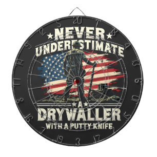 Never Underestimate A Drywaller With a Putty Knife Dart Board