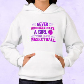 Never Underestimate A Girl Who Plays Basketball   Hoodie