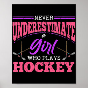 Girls Funny Just A Girl Who Loves Hockey Fan - Funny Hockey - Posters and  Art Prints