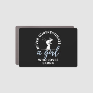 Never Underestimate A Girl Who Plays Ice-Hockey Gi Car Magnet