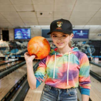 Never Underestimate A Girl With A Bowling Ball Snap Back Hat