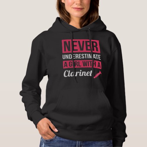 Never Underestimate A Girl With A French Horn  Gif Hoodie