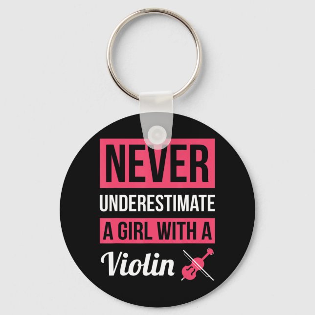 Never Underestimate a Girl with Brazilian Roots Br Keychain (Front)