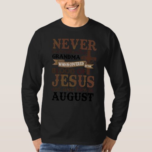 Never Underestimate A Grandma August Birthday Moth T_Shirt