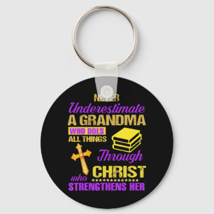 Never Underestimate A Grandpa With An RV Never Und Keychain