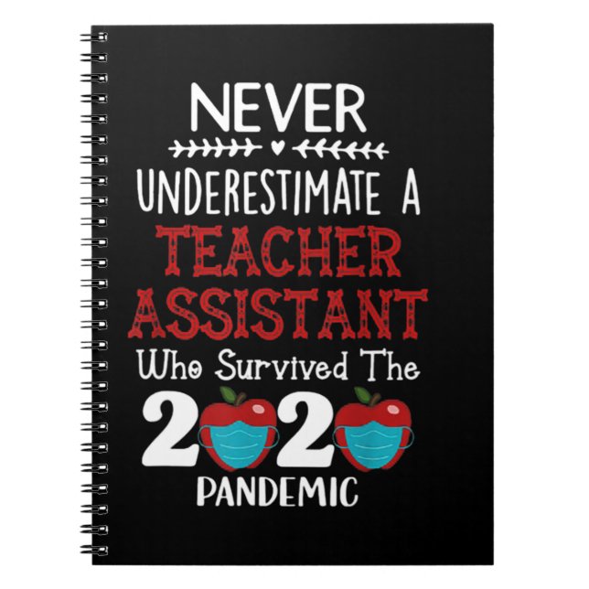 Never Underestimate A teacher Assistant Great shir Notebook (Front)