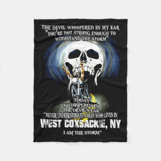 Never Underestimate A West Coxsackie Ny Man Fleece Blanket