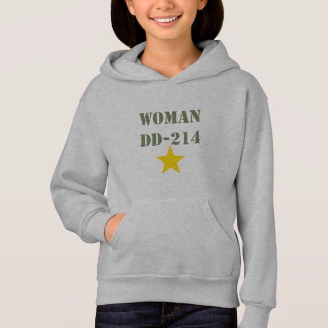 Never Underestimate A Woman Happy Veterans Day Hoodie (Front)
