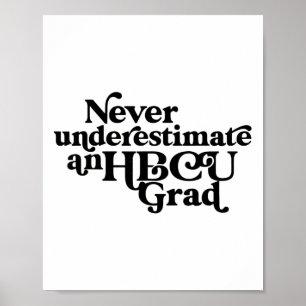 Never Underestimate An Hbcu Grad,historical Black Poster