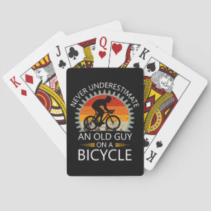 Never Underestimate An Old Guy On A Bicycle Poker Cards