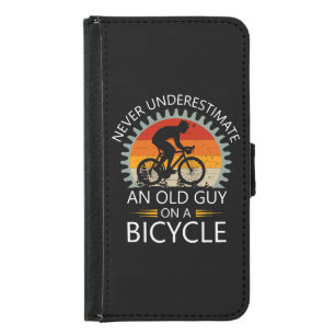 Never Underestimate An Old Guy On A Bicycle Samsung Galaxy S5 Wallet Case