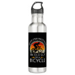  Never Underestimate An Old Guy On A Bicycle Stainless Steel Water Bottle