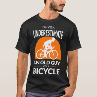 Never Underestimate An Old Guy On A Bicycle V T-Shirt