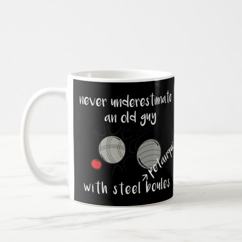 Never Underestimate An Old Hippie With A Cat Funny Coffee Mug
